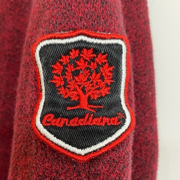 Youth Size Large Red Zip Front Hoodie by Canadiana Front Pockets - Picture 4 of 10